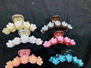 Flower Hair Claw Clip Set