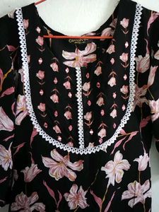 Flower Print Kurta Set