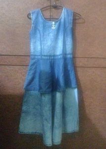 💙 Shaded Jeans Frock