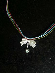 Colorful Cord Bow Necklace