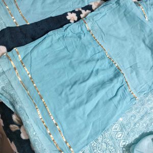 Chikankari Cotton Palazzo Suit