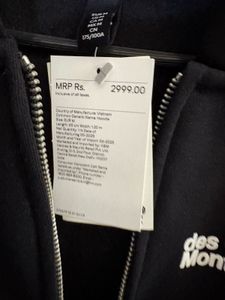 H&amp;M Black Zip-Up Hoodie