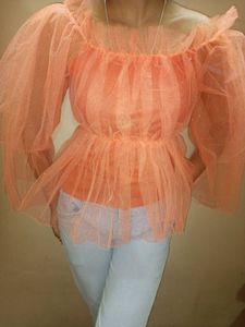 Top For Women 🧡 Cinched Waist