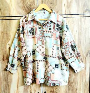 Tan Colour Printed Shirt Size-44-46