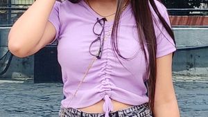 Purple Drawstring Top