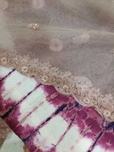 Net Semi Stitched Gown
