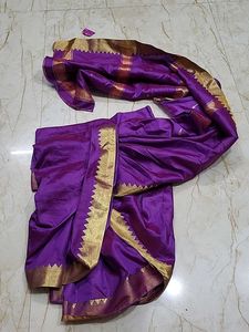 Purple Silk Nauwari For kids