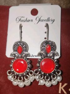 Red Fashion Jewellery Earrings