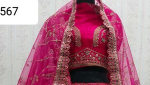 Elegant Pink Bridal Lehenga Choli