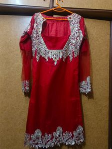 Long Kurti And Plazo With Dupatta