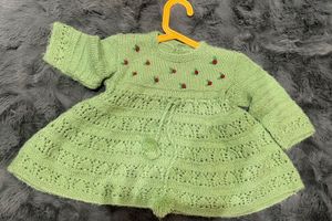 Hand Knitted and Embroidered Dress