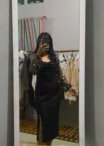 Elegant Black Midi Dress