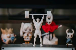 Sculpture of a weightlifter 3d printed