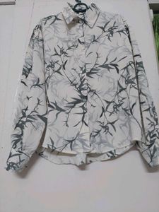 White And Charcoal Shirt