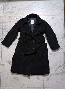 Black Long Western Trench Coat