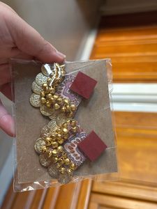 Fabric Ghungroo Earrings