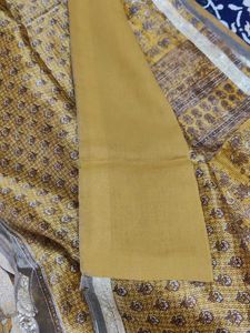 mustard golden saree