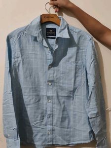 Light Blue Checked Shirt