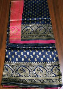 Elegant Silk saree with golden zari border