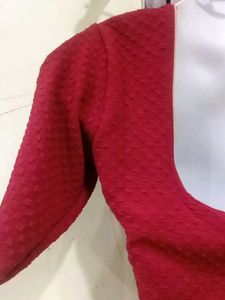 Designer Brick Colour Blouse