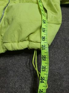BERSHKA Lime Green Puffer Jacket