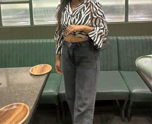 Trendy Zebra Print Top