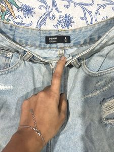 Distressed Denim Shorts