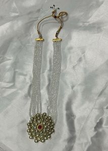 white heavy  Necklace with Pendant