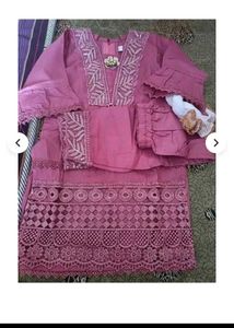 Pakistani Embroidery Work Kurta Pant Set