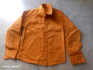 1 - 3 Yrs Boys Orange Party Casual shirt