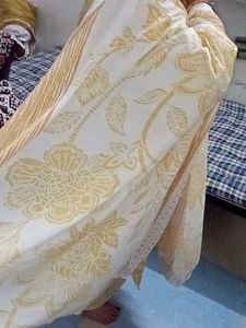 Yellow Printed Salwar Kameez Women 4xl Dress