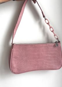 Pink Structured Shoulder Bag