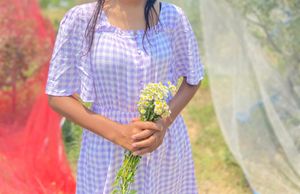 Womens Lavender Colour Midi Dress