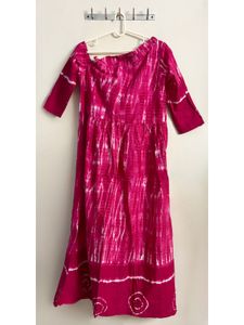 Pink Shibori Tie-Dye Maxi Dress – Anouk