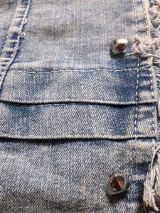 Frayed Edges Cropped Denim Vest, Girls Denim Jacket, Sleevless Denim Jacket For Women