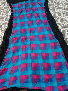 Boho Plaid Beaded Tunic