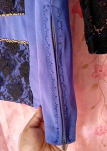 Blue Lace Detail Top