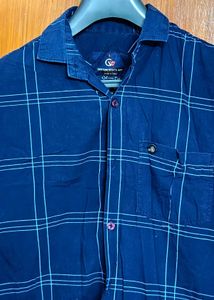 Blue Checked Casual Shirt