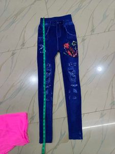Floral Embellished 'Jeggings'