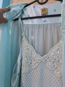 Beautiful Satin NIGHTROBE With GOWN
