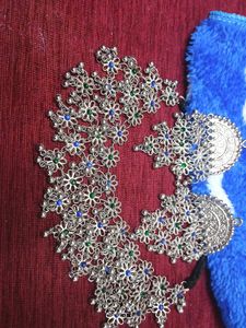 jewellery set  of oxidised silver