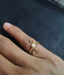 Pearl Accent Gold Ring