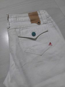 White Low waist Boot-Cut Jeans