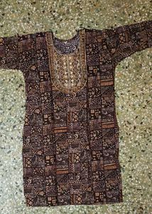 Brown Patterned Tunic