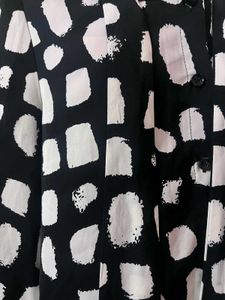 Printed Casual Tie Neck Shirt