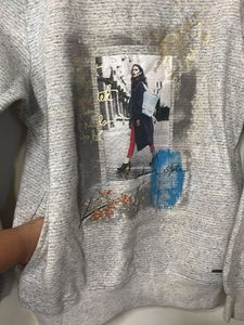 Grey Graphic Print Sweatshirt