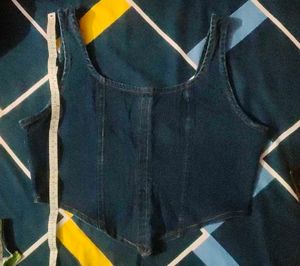 Denim Corset Top