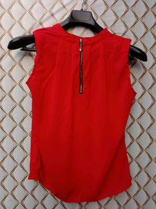 New With Tag Half Korean Red Cute Top