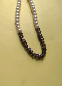 White And Purple Pearls Neckles
