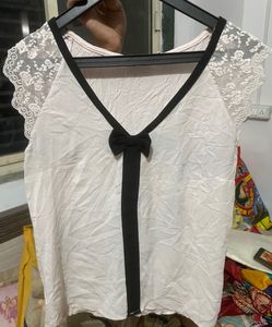 Cute Lace Sleeve Top